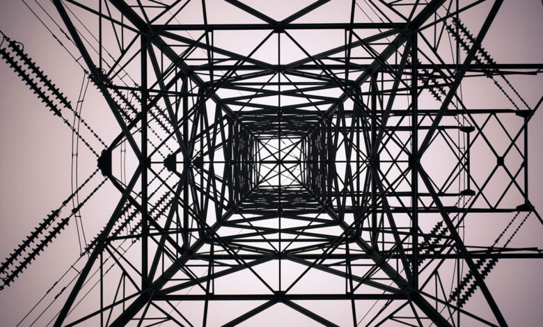 Black electrical tower