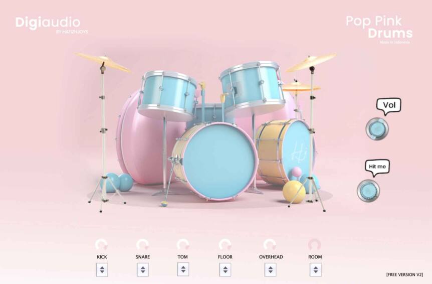 Digi Audio Pop Pink Drums v2 Win Mac [FREE]